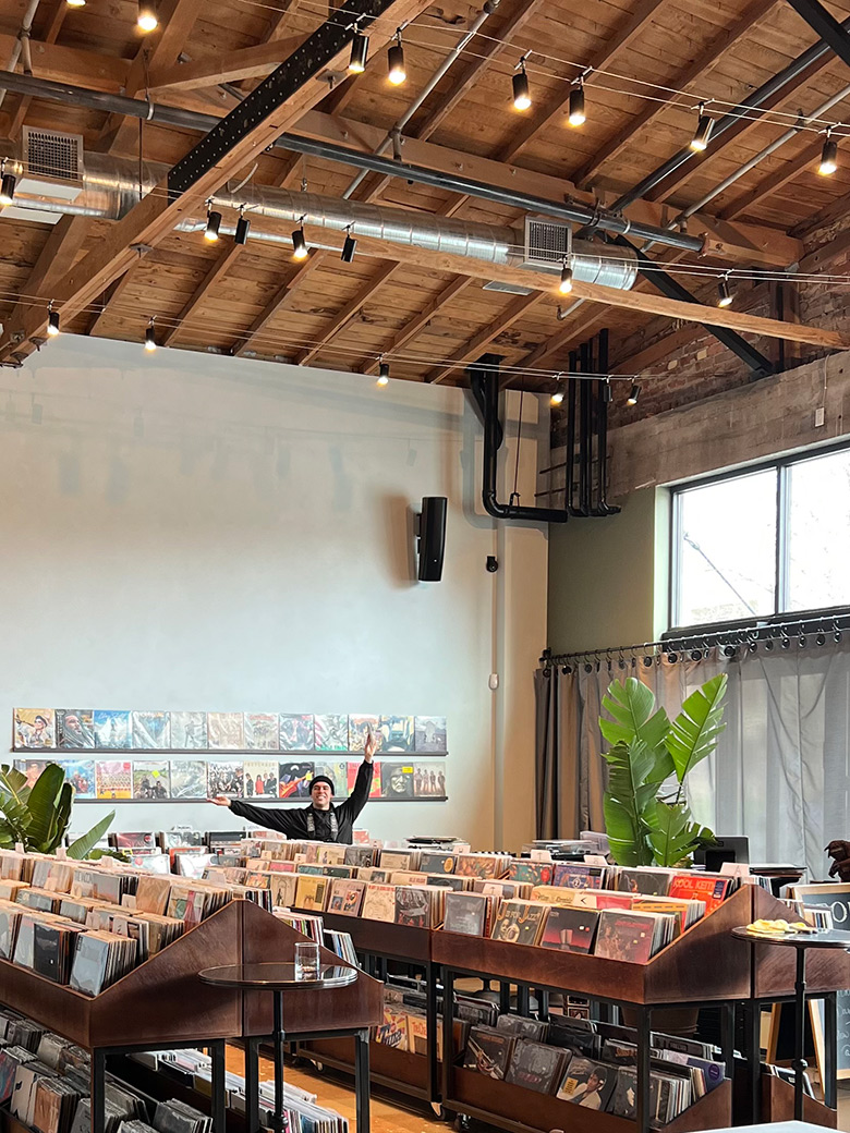 Classic record shop in Napa Valley