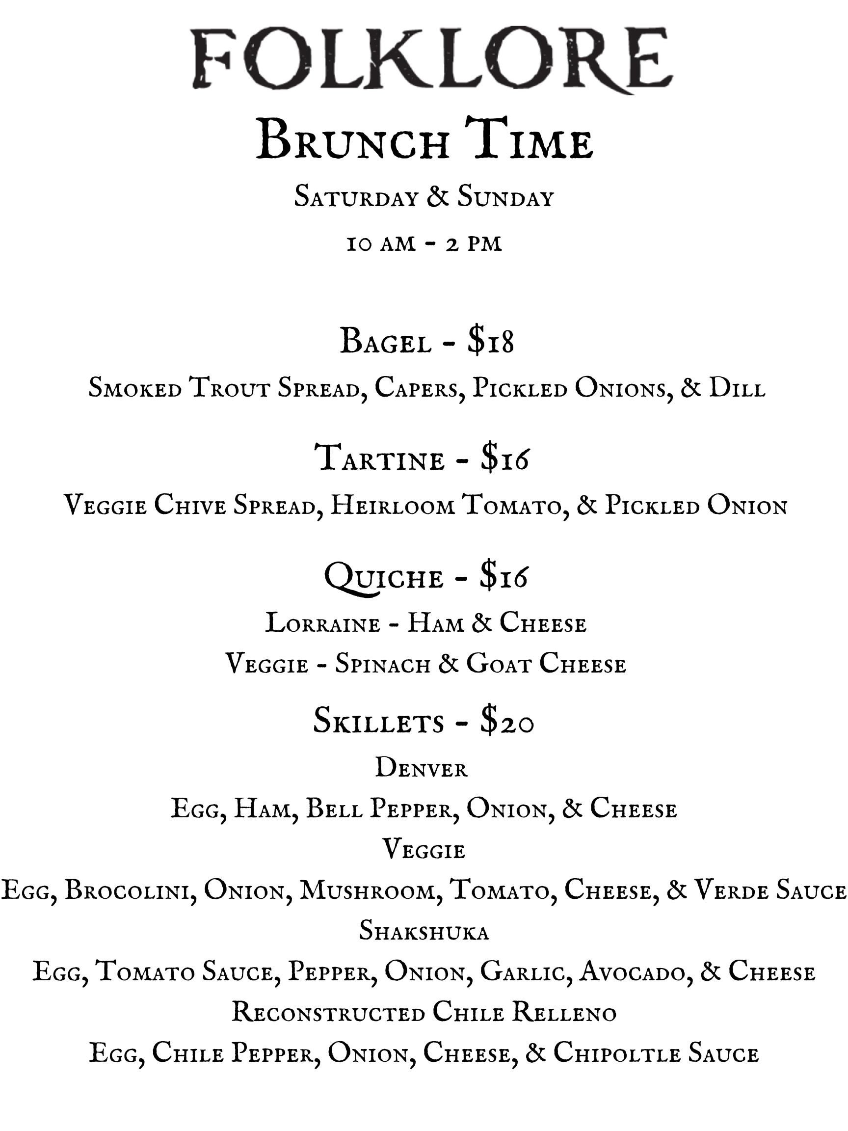 Brunch menu - 1